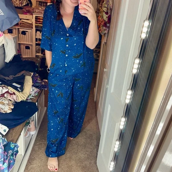 Printfresh Evening Flight Satin Set - Picture 2 of 4